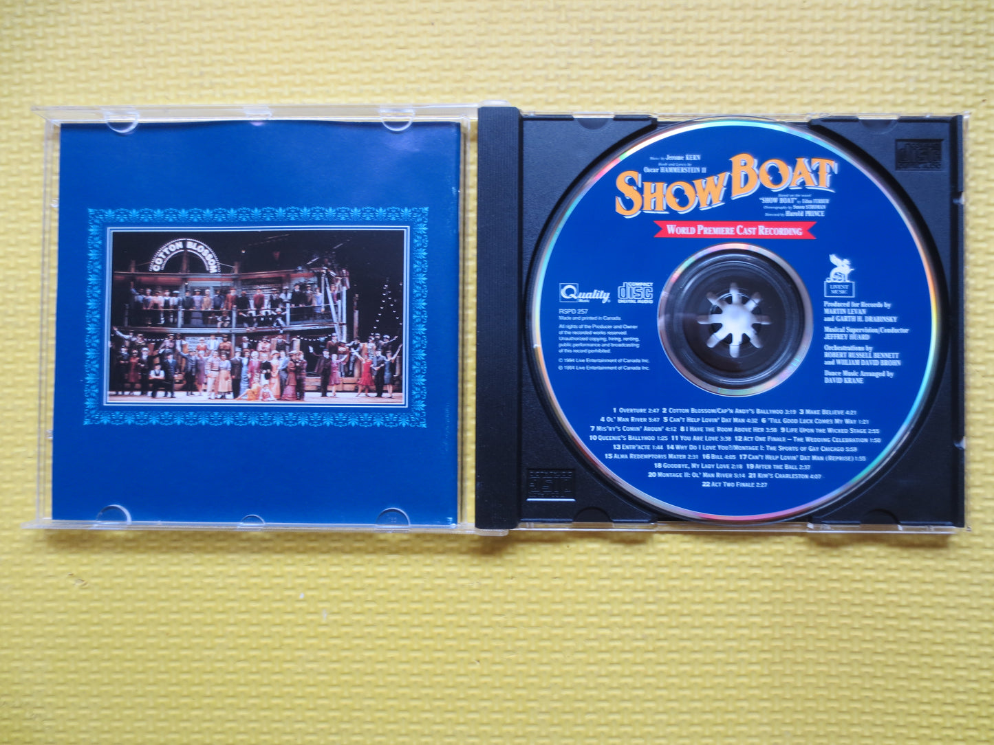 SHOWBOAT, SOUNDTRACK Cd, OSCAR Hammerstein, Music Cd, Robert Morse, Movie Cd, Musical Cd, Musical Theatre, Jerome Kern Cd, Cd