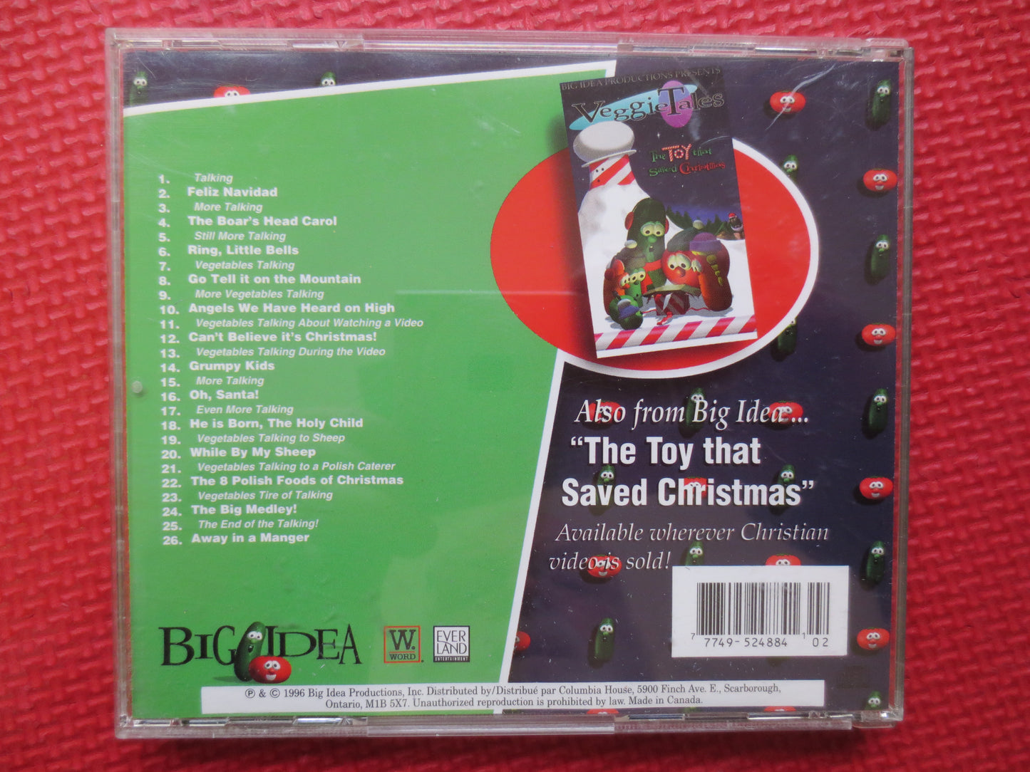 VERY VEGGIE CHRISTMAS, Christmas Music Cd, Christmas Cd, Christmas Music, Christmas Carols Cd, Childrens Cd, 1996 Compact Disc