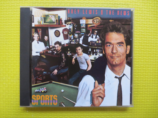 HUEY LEWIS, and The News, SPORTS, Huey Lewis Cd, Huey Lewis Lp, Huey Lewis Album, Huey Lewis Songs, Rock Compact Discs, 1984 Cd