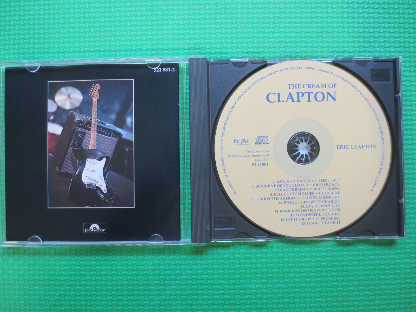 ERIC CLAPTON, CREAM, Eric Clapton Cd, Cream Cd, Eric Clapton Album, Eric Clapton Lp, Classic Rock Cd, Rock Cd, 1994 Compact Disc