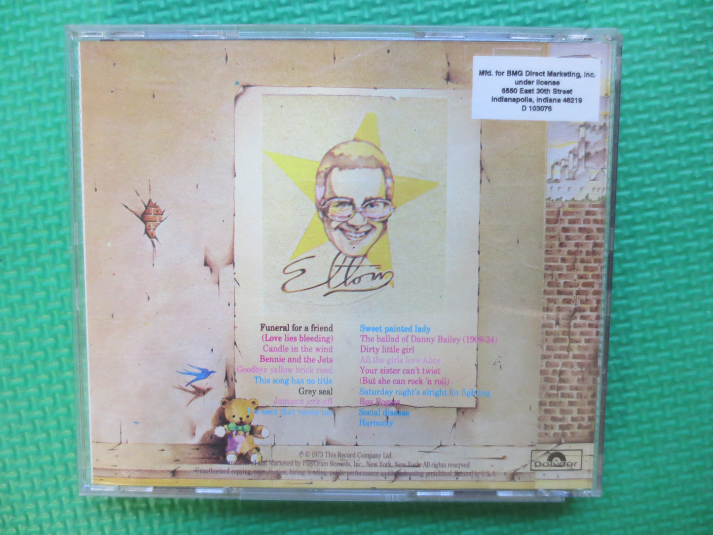 ELTON JOHN, GOODBYE Yellow Brick Road, Elton John Cd, Greatest Hits Cd, Pop Cd, Elton John Lp, Rock Cd, Cds, 1987 Compact Discs