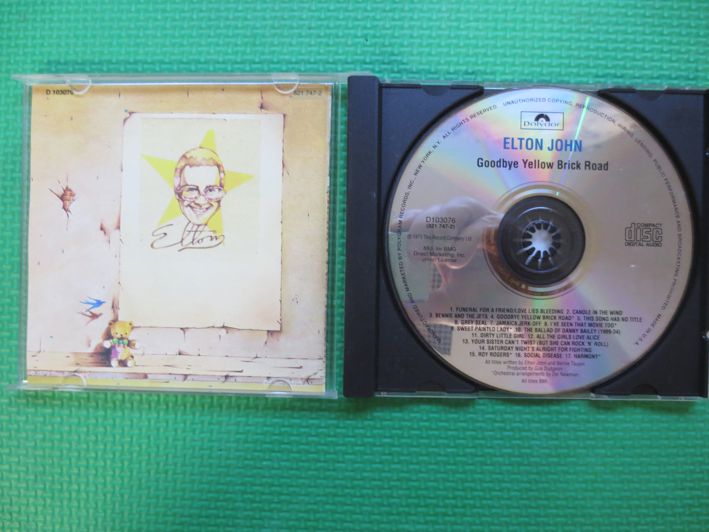 ELTON JOHN, GOODBYE Yellow Brick Road, Elton John Cd, Greatest Hits Cd, Pop Cd, Elton John Lp, Rock Cd, Cds, 1987 Compact Discs