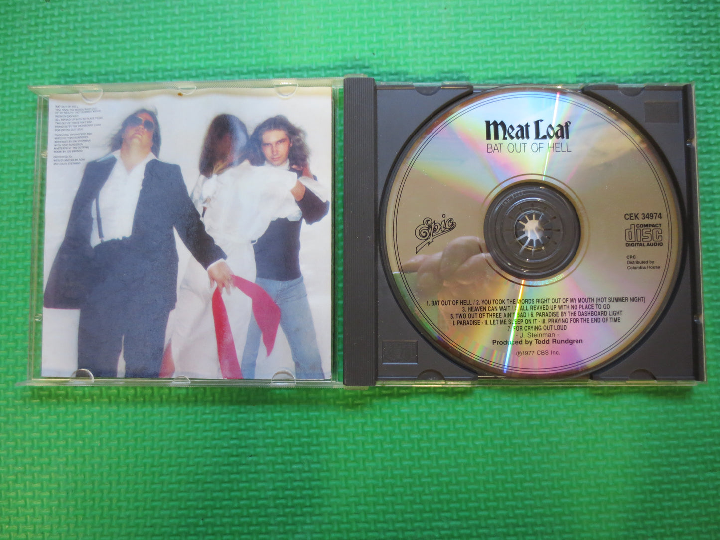 MEAT LOAF Cd, BAT Out of Hell, Meat Loaf Album, Meat Loaf Music, Meat Loaf Song, Vintage Compact Disc, Rock Cd, Compact Discs