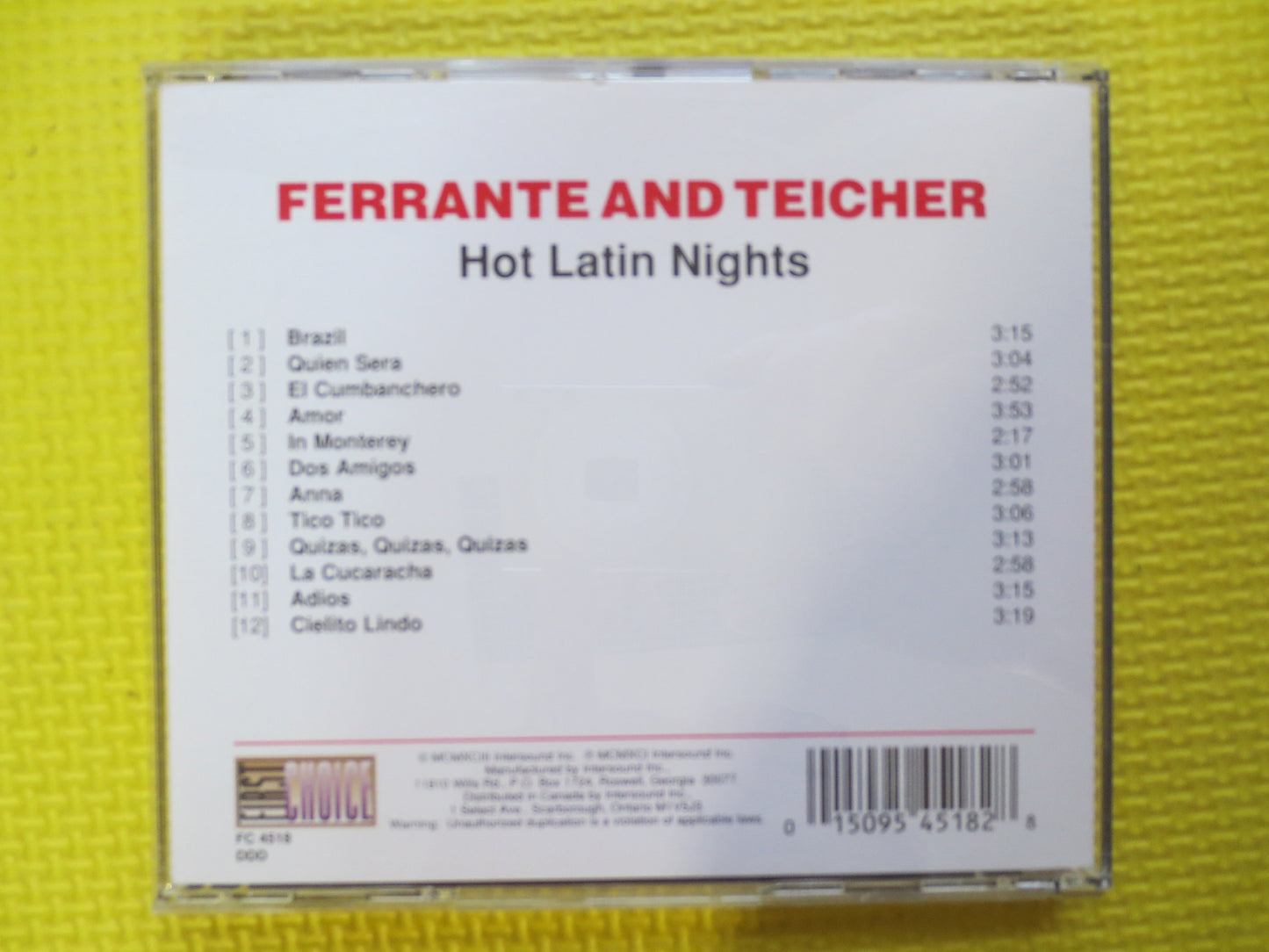 FERRANTE TEICHER, Hot LATIN Nights, Latin Dance Music Cd, Classical Cd, Music Cd, Cds, Ferrante and Teicher, 1993 Compact Discs