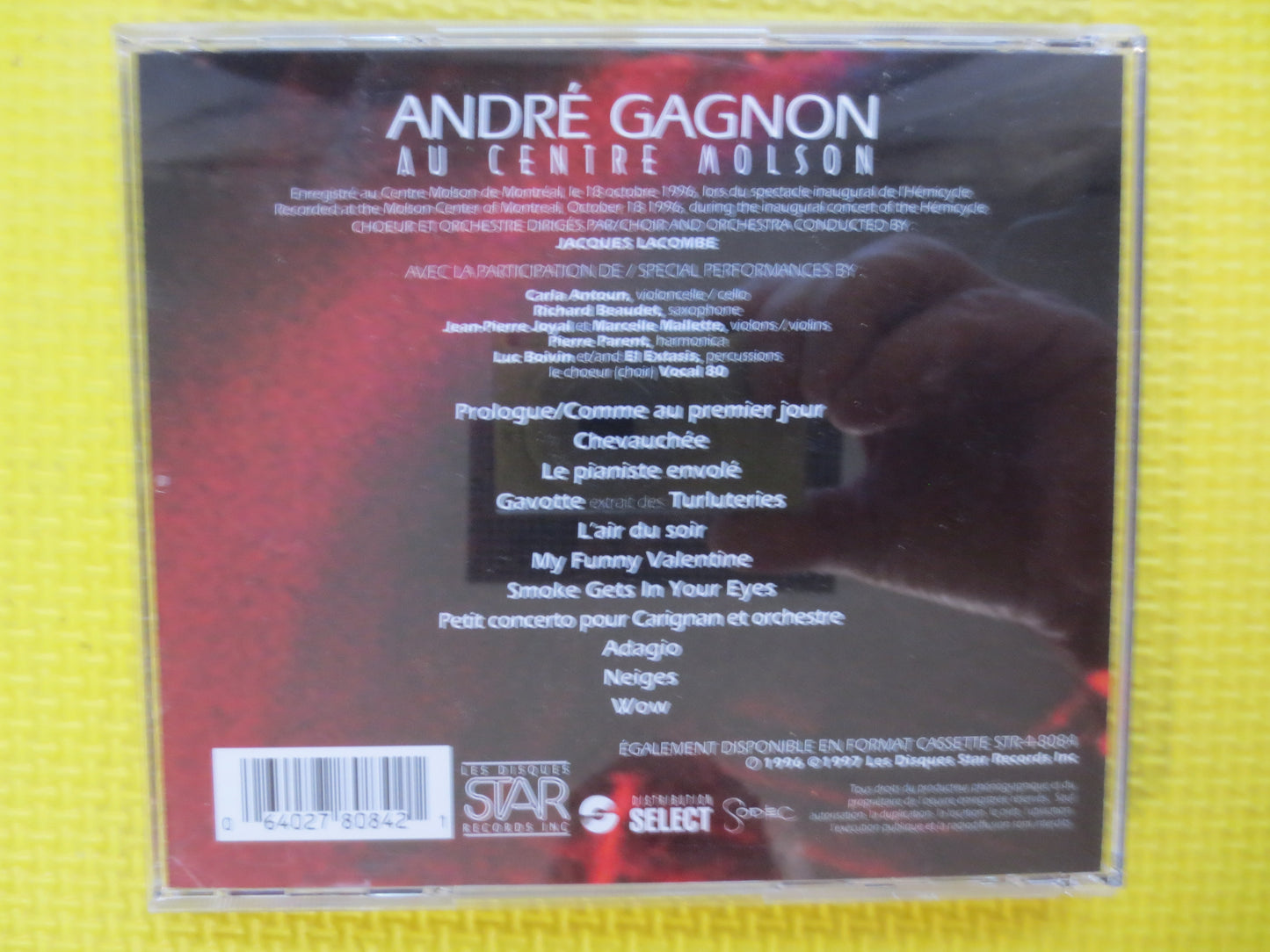 ANDRE GAGNON, Au Centre MOLSON, Classical Cd, Andre Gagnon Cd, Music Cd, Classical Albums, Opera Music Cd, 1997 Compact Discs