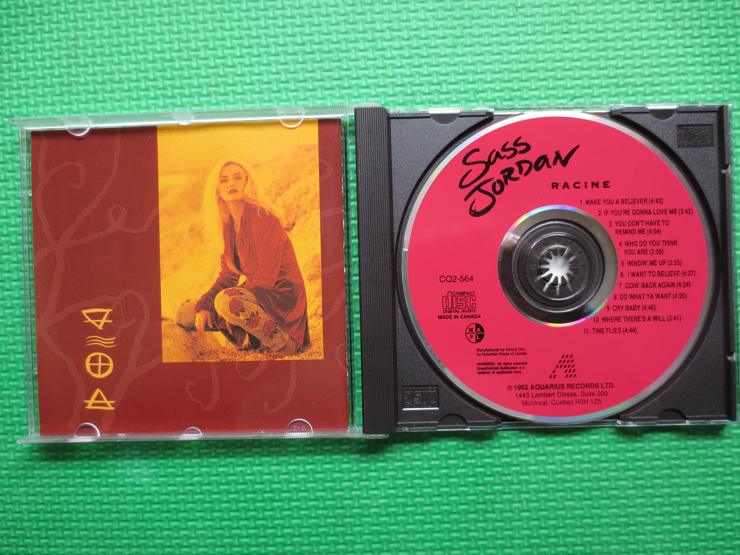 SASS JORDAN, RACINE, Sass Jordan Cd, Rock Cd, Sass Jordan Album, Sass Jordan Lp, Music Cd, Classic Rock Cd, 1992 Compact Disc