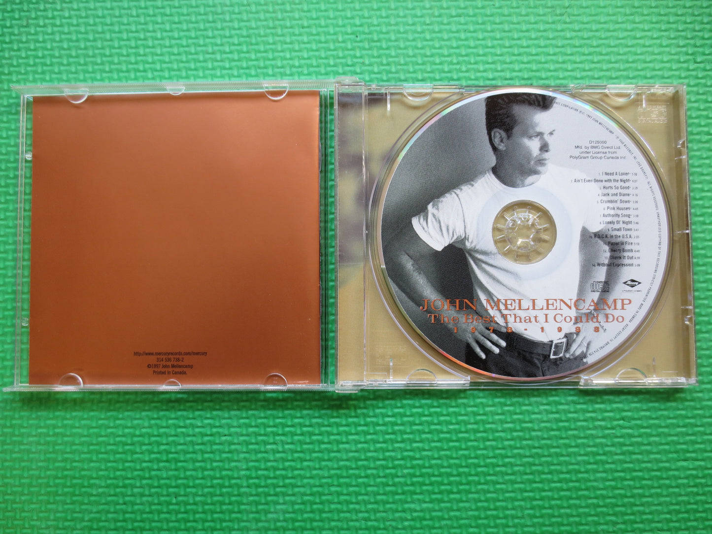 JOHN MELLENCAMP, The BEST, John Mellencamp Cd, John Cougar Cd, John Cougar Album, John Cougar Songs, Rock Cd, 1997 Compact Disc