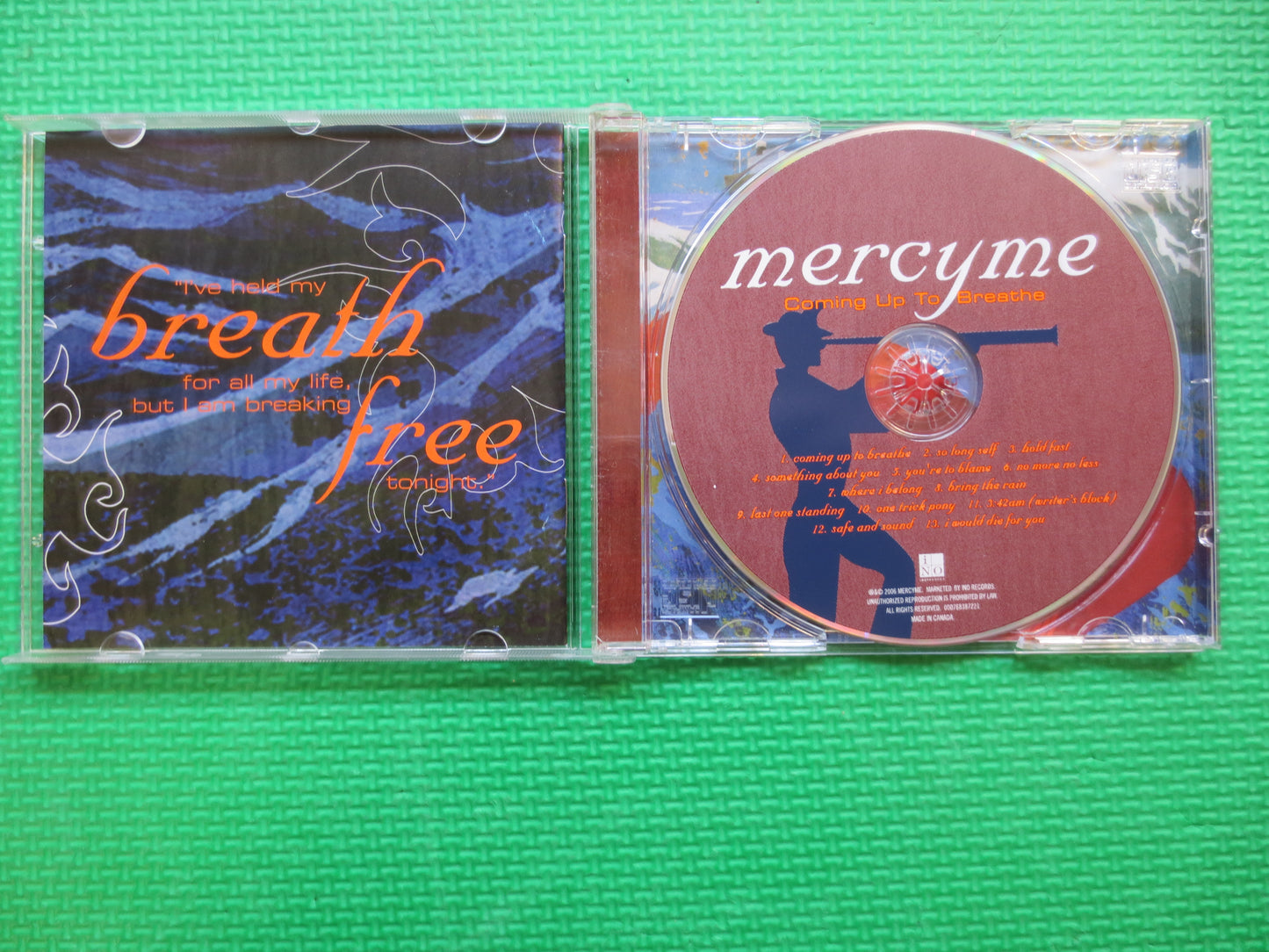 MERCYME, COMING Up to Breathe, MERCYME Undone, Mercyme Cd, Rock Music Cd, Music Cd, Rock Cd, Mercyme Album, Pop Cd, Compact Disc