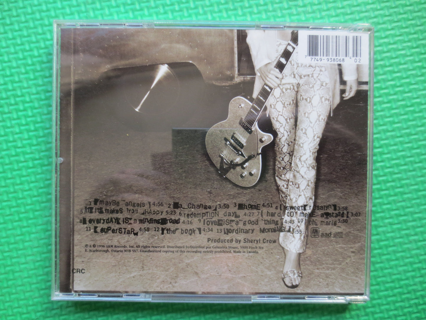 SHERYL CROW, Sheryl Crow Cd, Sheryl Crow Album, Sheryl Crow Songs, Rock Music Cd, Rock Cd, Classic Rock Cd, 1996 Compact Disc