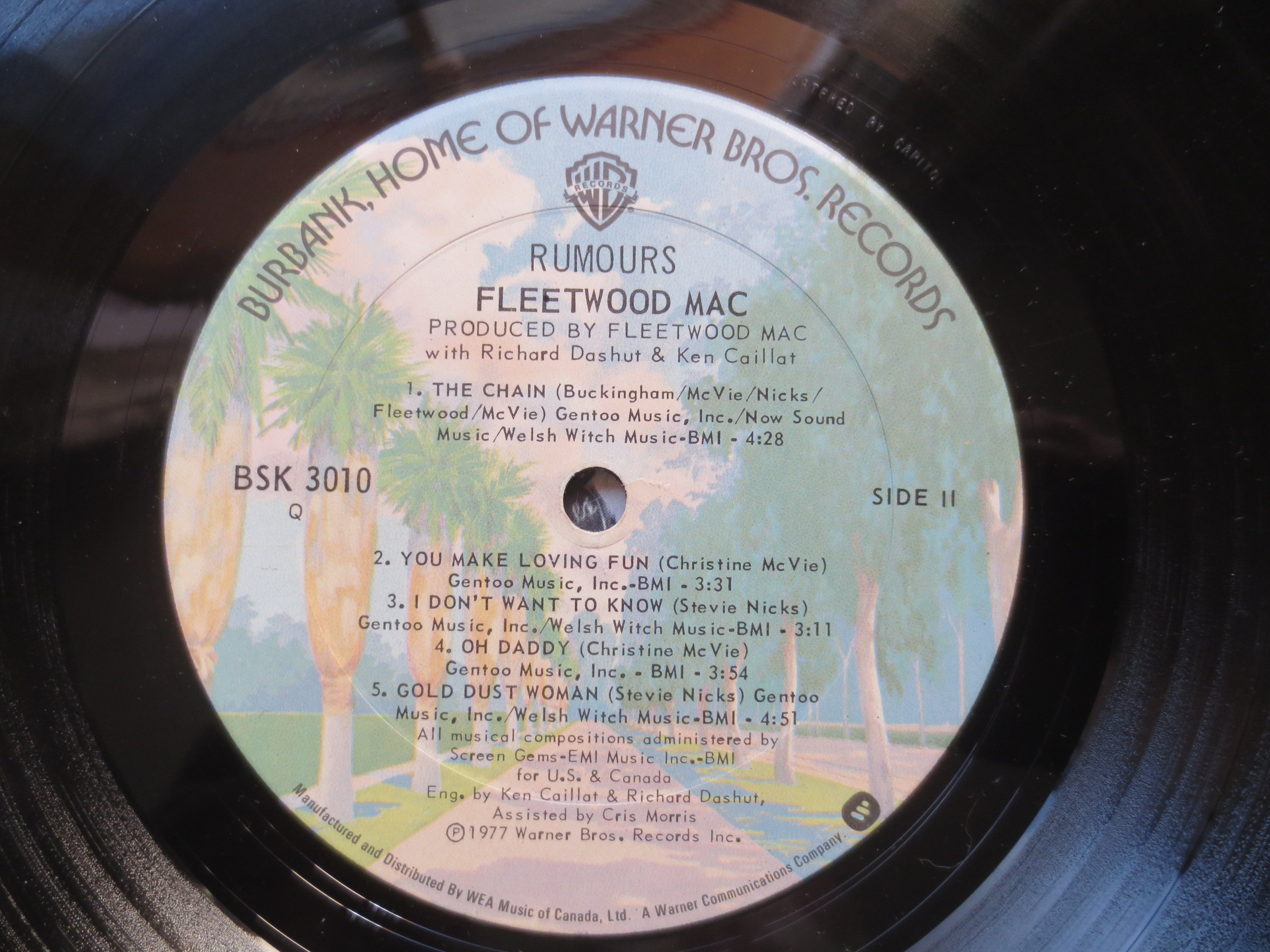 Fleetwood Mac Fleetwood Mac Rumours - BSK 3010 - 1977 - Vinyl Record outlets LP Album -