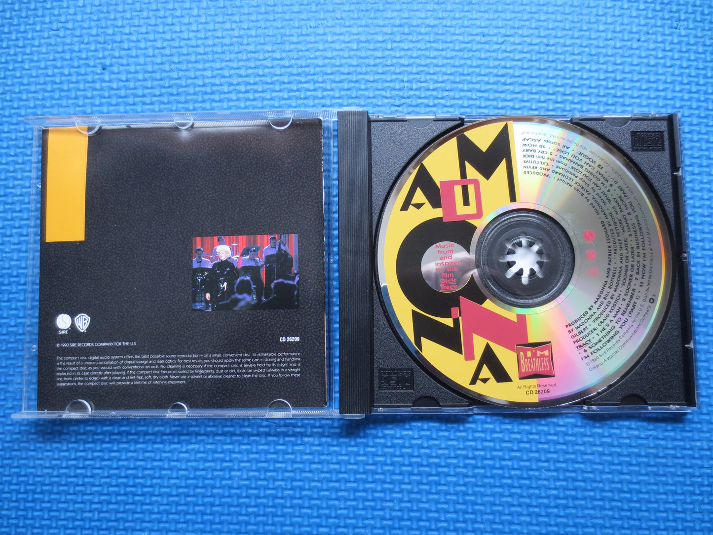 MADONNA, I'm Breathless, DICK Tracy Movie, MADONNA Cd, Dick Tracy Soundtrack, Madonna Album, Dick Tracy, 1990 Compact Disc