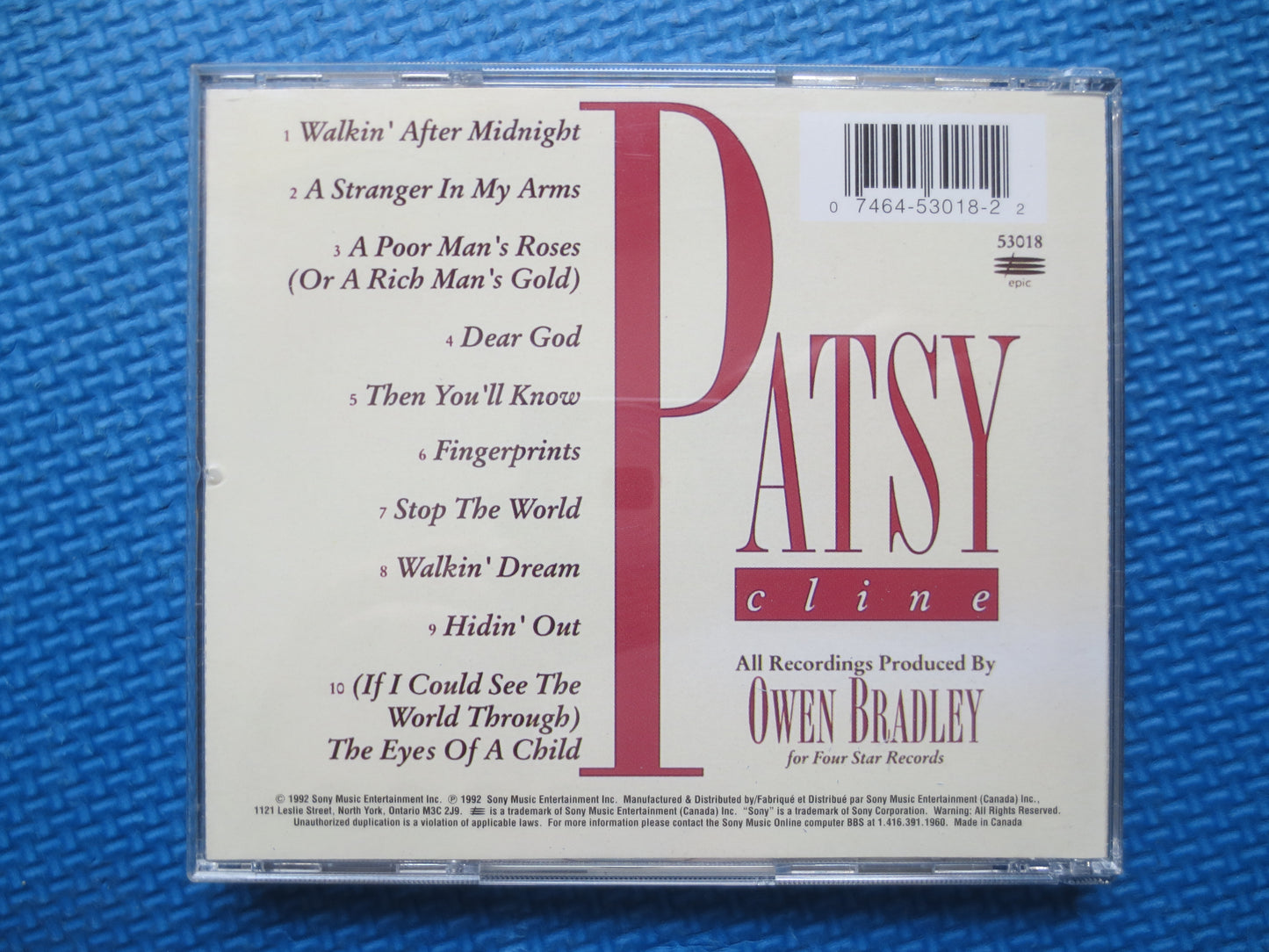 PATSY CLINE, FOREVER and Always, Greatest Hits Cd, Patsy Cline Cd, Patsy Cline Album, Patsy Cline Songs, Cd, 1992 Compact Disc