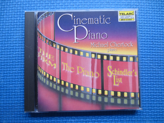 MICHAEL CHERTOCK, Cinematic PIANO, Movie Themes, Picture Themes, Cinema Themes, Piano Cd, Piano Music cd, Cd, 1994 Compact Disc