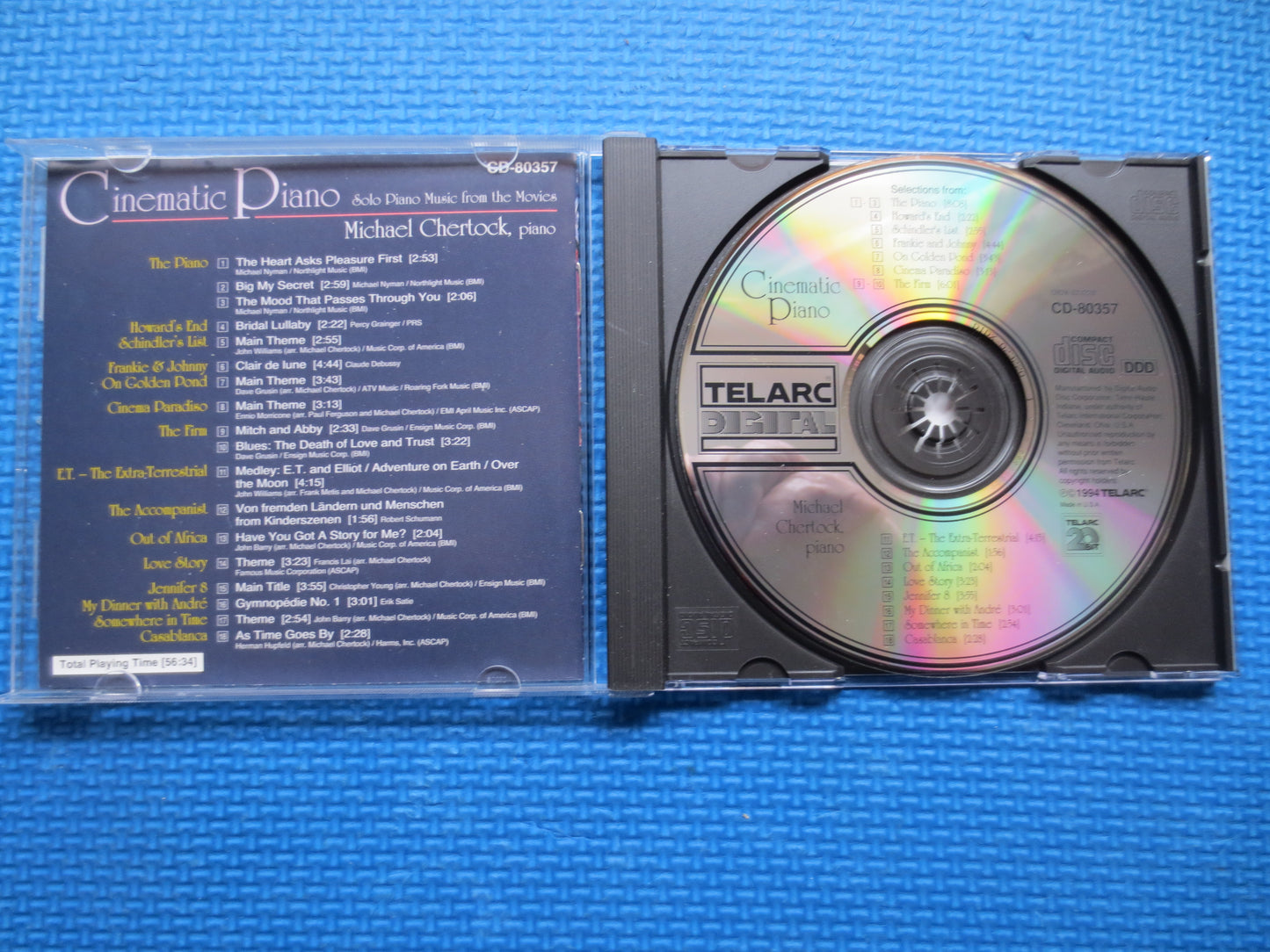 MICHAEL CHERTOCK, Cinematic PIANO, Movie Themes, Picture Themes, Cinema Themes, Piano Cd, Piano Music cd, Cd, 1994 Compact Disc