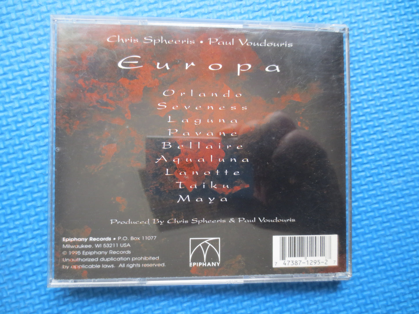 Chris SPHEERIS, Paul VOUDOURIS, EUROPA, Classical Guitar Cd, Classical Music Cd, Flamenco Guitar Cd, Guitar Cd,1995 Compact Disc