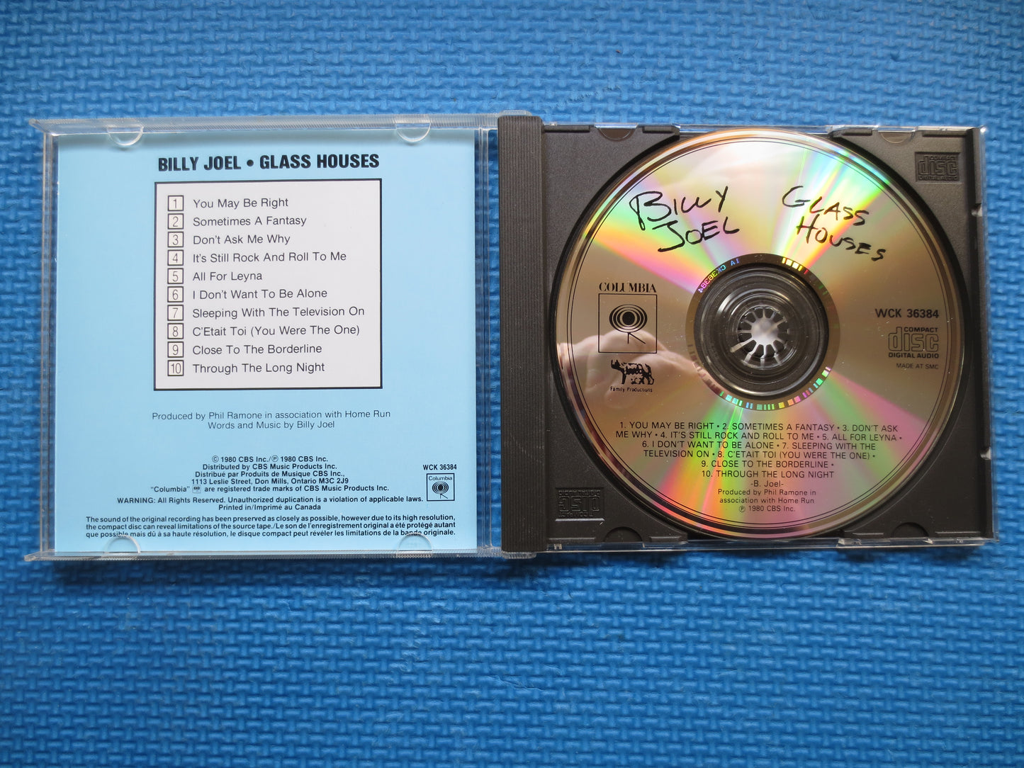 BILLY JOEL, GLASS Houses, Billy Joel Cd, Billy Joel Album, Billy Joel Lps, Classic Rock Cd, Billy Joel Songs, 1985 Compact Disc