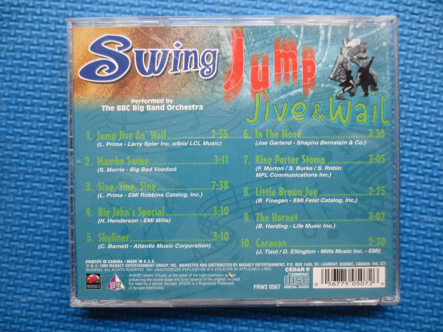 SWING COLLECTION, Jump JIVE and Wail, Swing Music Cd, Big Band Music Cd, Big Band Cd, Swing Dance Cd, Cd, 1999 Compact Disc