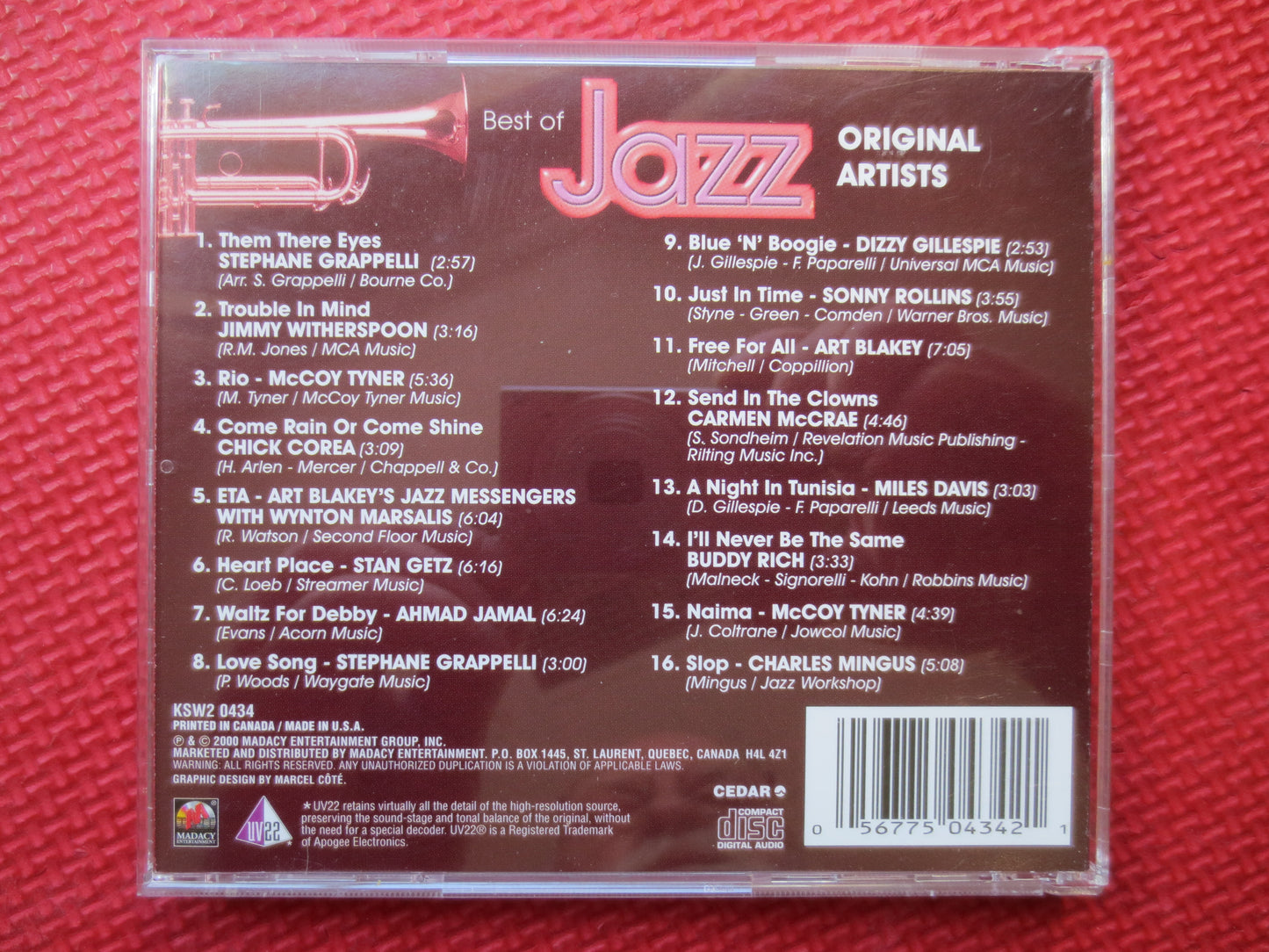 BEST of JAZZ, Miles Davis Cd, JAZZ Cd, McCoy Tyner Cd, Sonny Rollins Cd, Buddy Rich Cd, Carmen McCrae Cd, 2000 Compact Discs