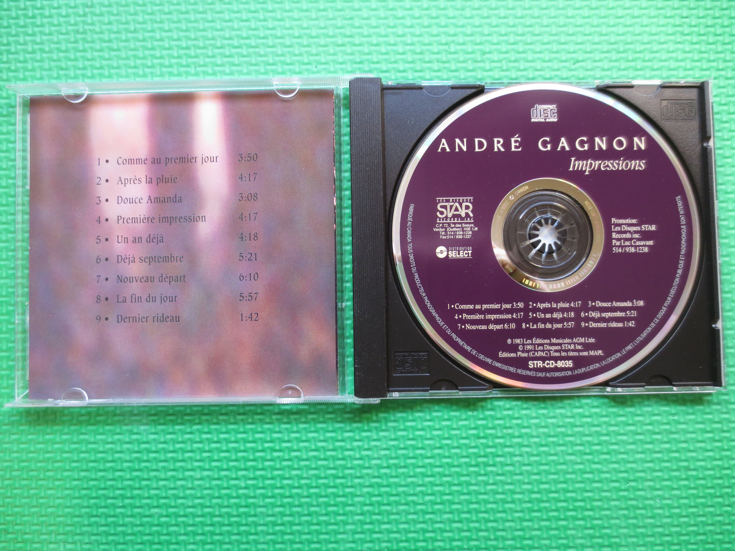 ANDRE GAGNON, IMPRESSIONS, Classical Cd, Andre Gagnon Cd, Music Cd, Classical Albums, Andre Gagnon Album, 1991 Compact Discs