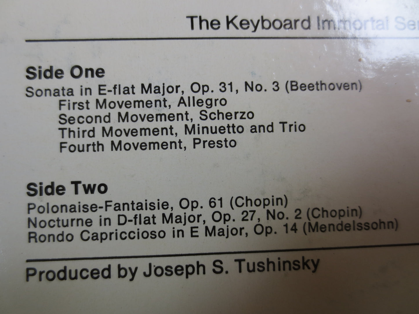 JOSEF HOFMANN, Plays Again - In STEREO, Keyboard Immortal, Classical Record, Classical Album, Classical Music Lp, Beethoven Record, Vinyl Lp