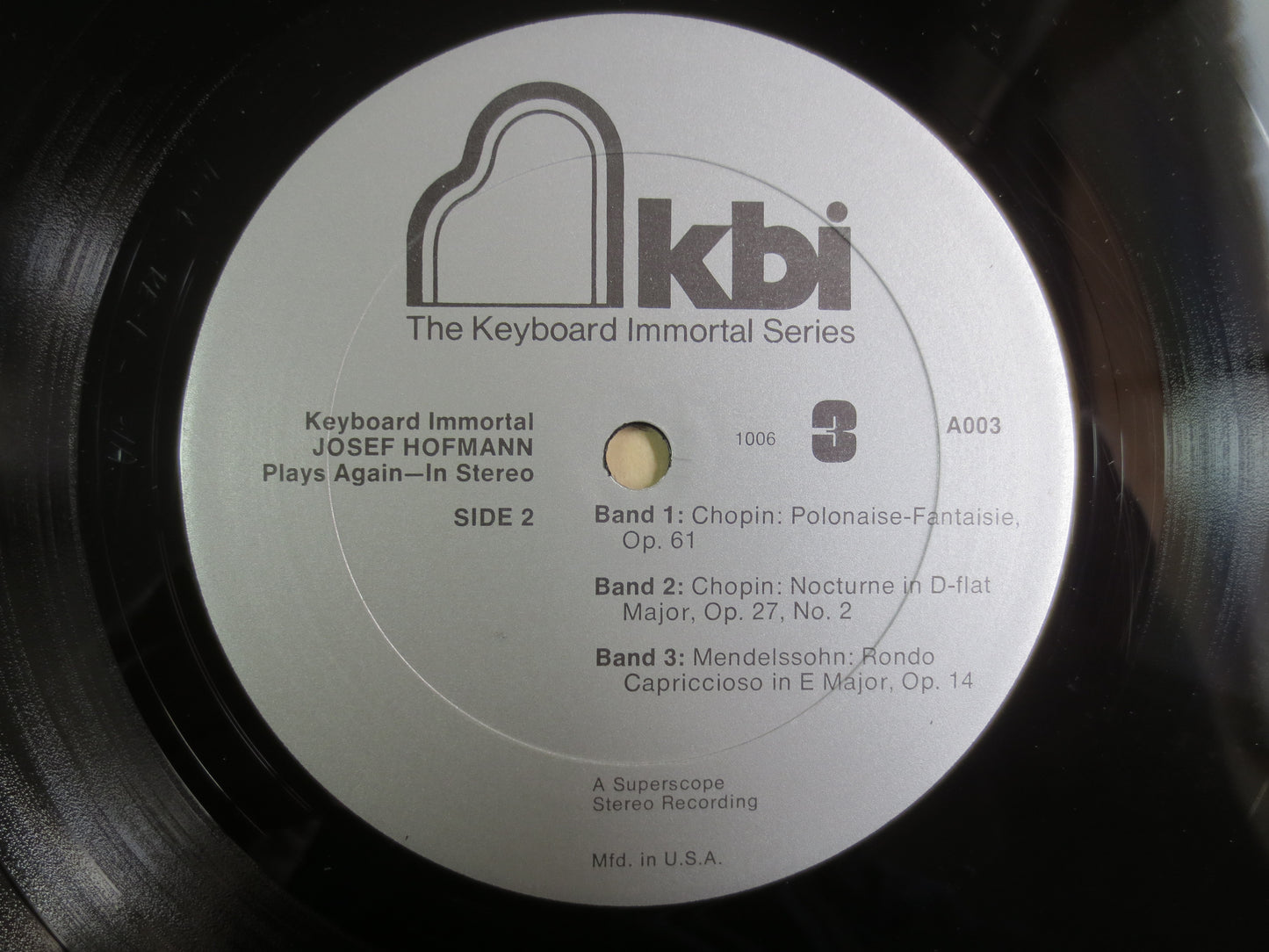 JOSEF HOFMANN, Plays Again - In STEREO, Keyboard Immortal, Classical Record, Classical Album, Classical Music Lp, Beethoven Record, Vinyl Lp