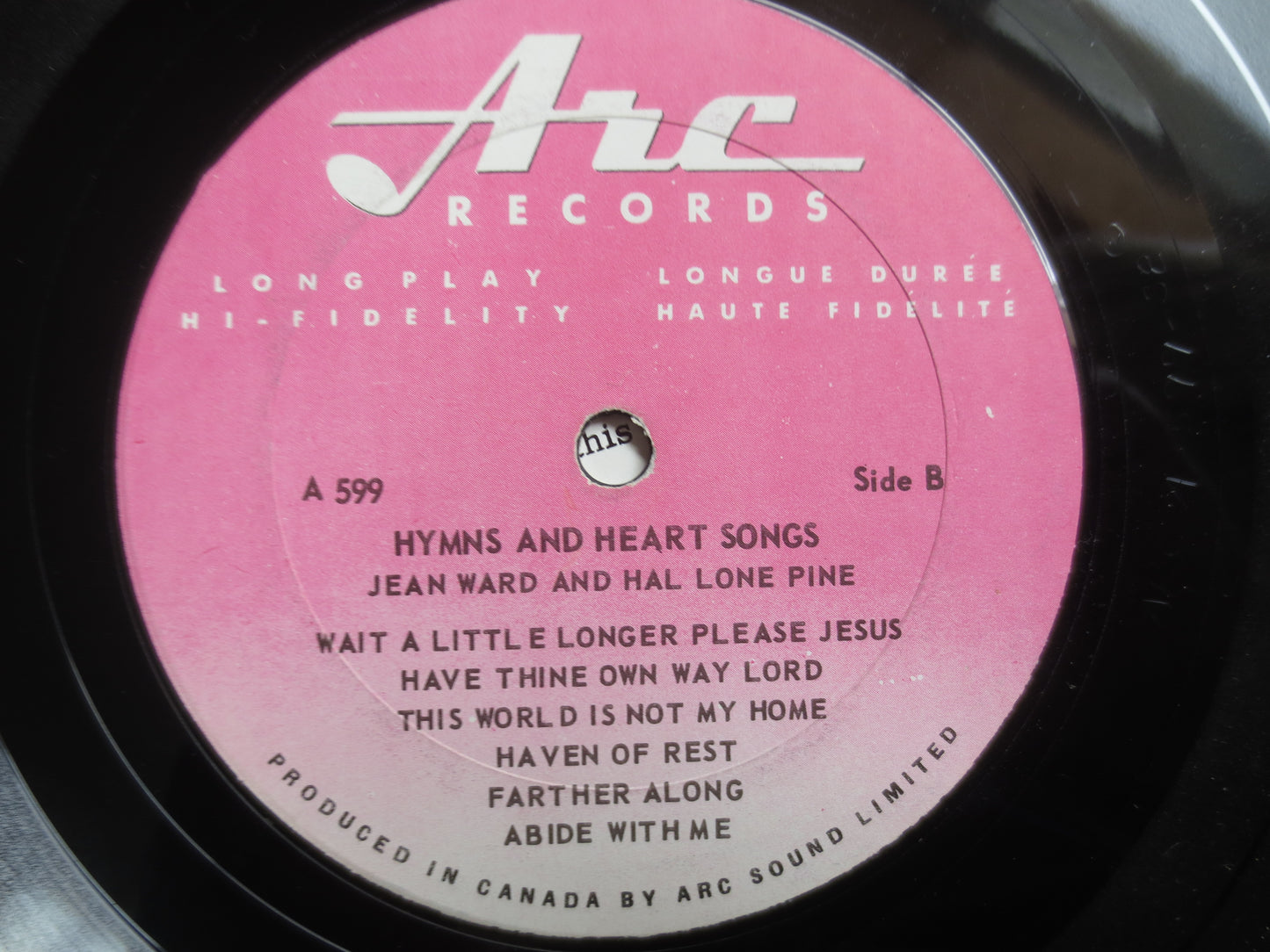 HYMNS and HEART Songs,  Hal Lone Pine Record, Jeannie Ward Album, Country Records, Hal Lone Pine Album, Gospel Record, Lps, 1962 Records