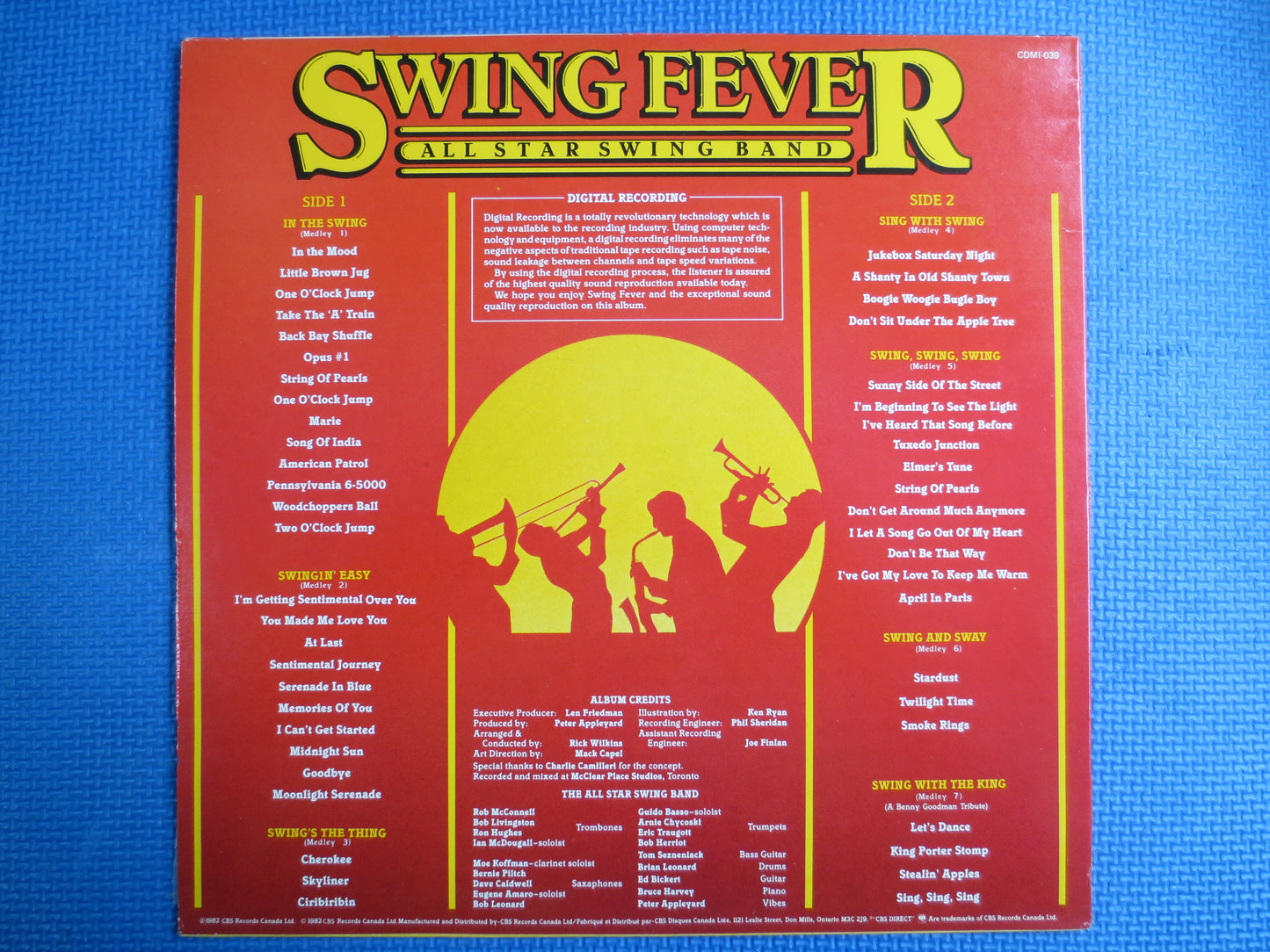 SWING FEVER, All Star SWING Band, Records, Swing Records, Big Band Records, Big Band Album, Swing Albums, Vinyl Lp, Swing Bands, 1982 Record