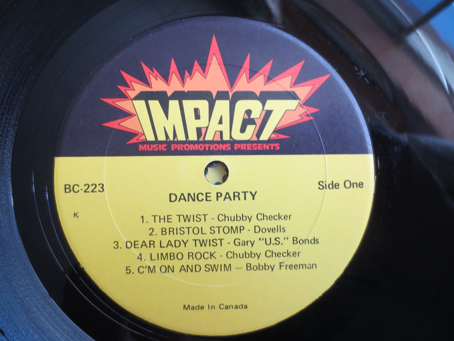 DANCE PARTY, IMPACT Records, Chubby Checker Album, The Diamonds Record, Bobby Freeman Album, Dovells Album, 1970 Records