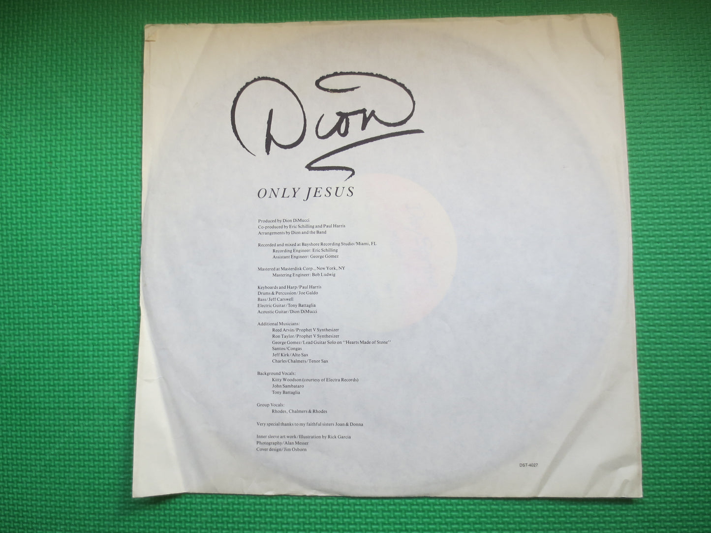 DION, Only JESUS Records, DION Album, Dion Lp, Dion Francis DiMucci, Jesus Lp, Dion Vinyl, Dion Songs, Lps, 1981 Records