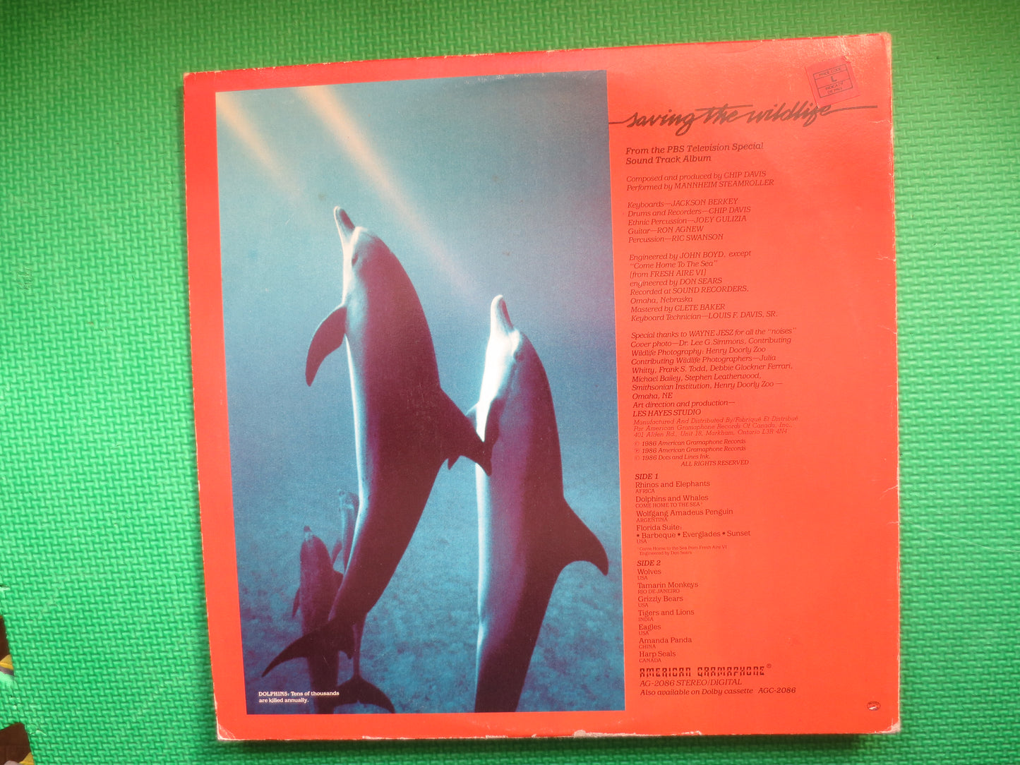 MANNHEIM STEAMROLLER, SAVING the Wildlife, New Age Record, New Age Lp, New Age Music, Ambient Music, Classical, 1986 Record