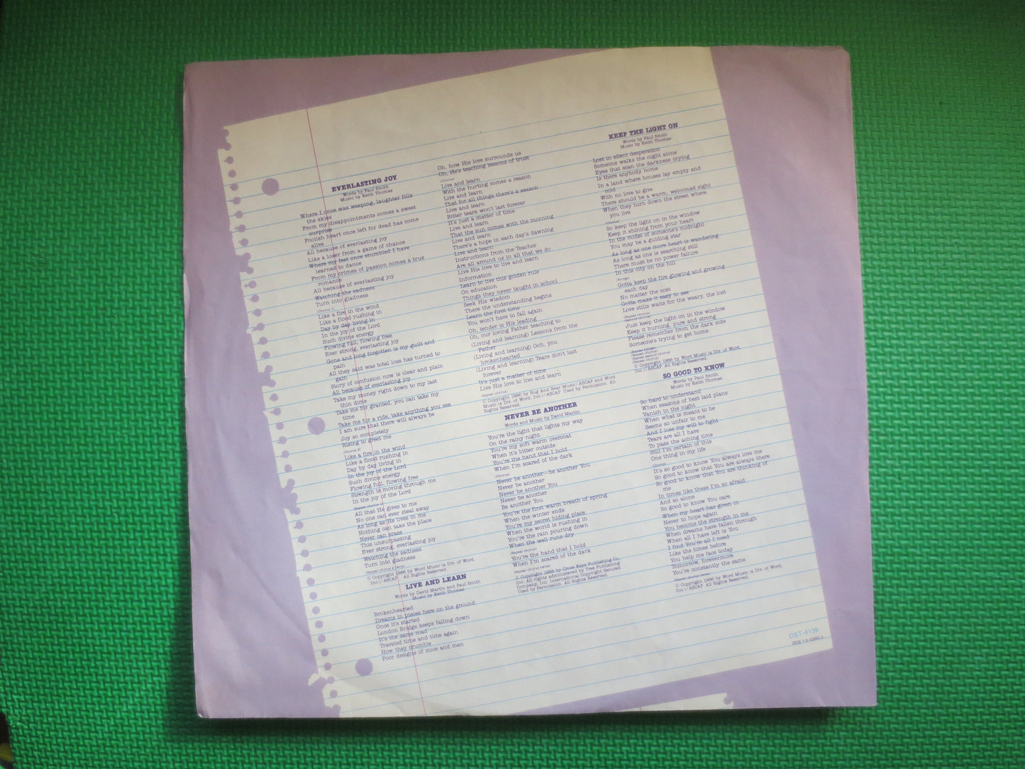 PAUL SMITH, LIVE and Learn, Paul Smith Records, Paul Smith Album, Paul Smith Lp, Rock Record, Rock Albums, 1986 Records