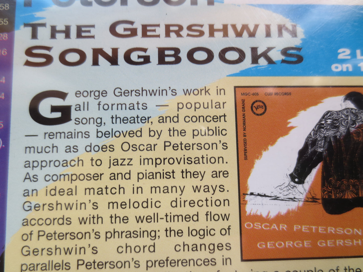 OSCAR PETERSON, George GERSHWIN, Jazz Cd, Jazz Compact Disc, Jazz Album, Cd Jazz, Classic Jazz Cd, Oscar Peterson Cd, 1996 Compact Discs