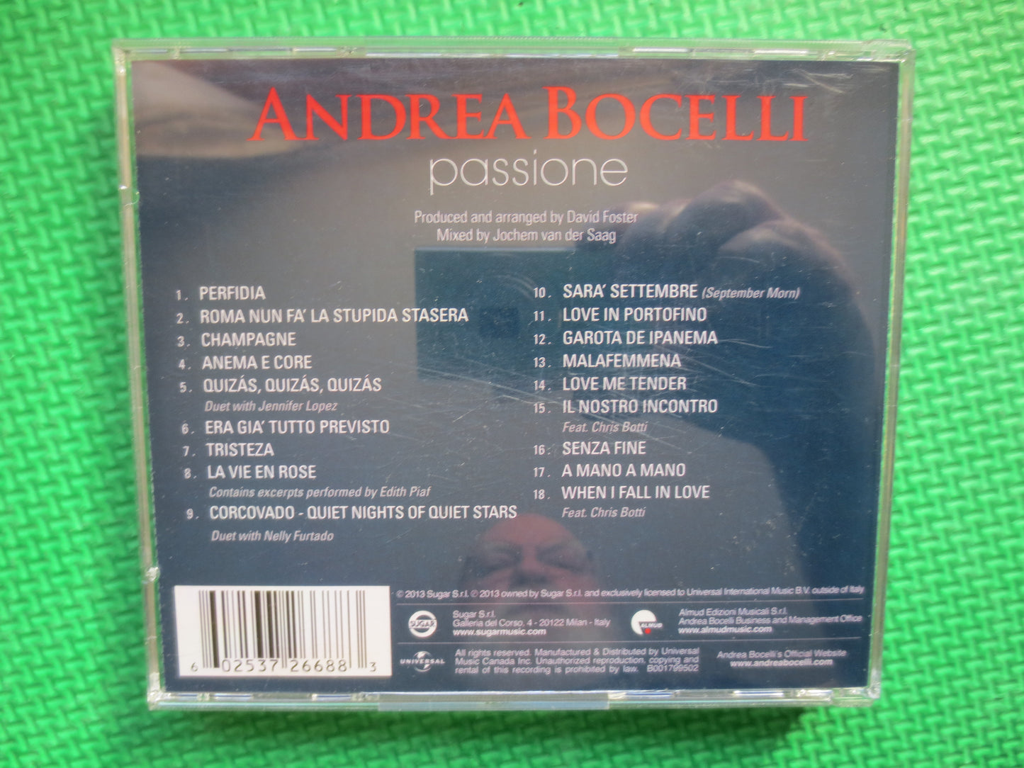 ANDREA BOCELLI, PASSIONE, Andrea Bocelli Cd, Opera Cd, Andrea Bocelli Album, Andrea Bocelli Music, Opera Music, Cd, Compact Disc