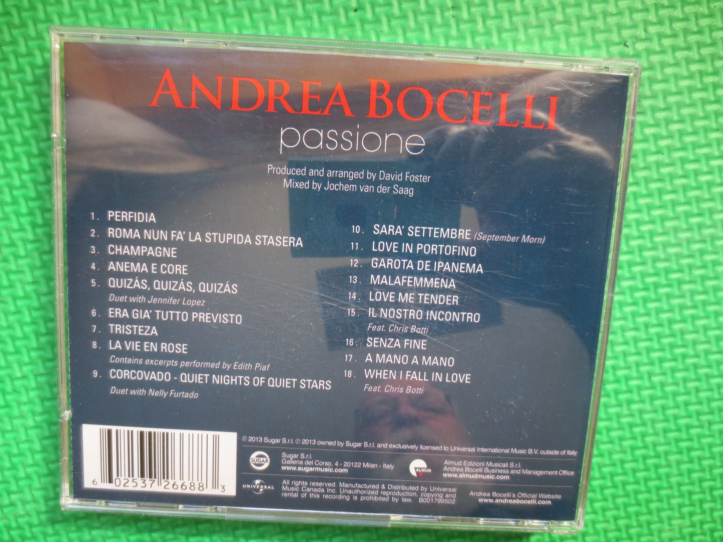 ANDREA BOCELLI, PASSIONE, Andrea Bocelli Cd, Opera Cd, Andrea Bocelli Album, Andrea Bocelli Music, Opera Music, Cd, Compact Disc