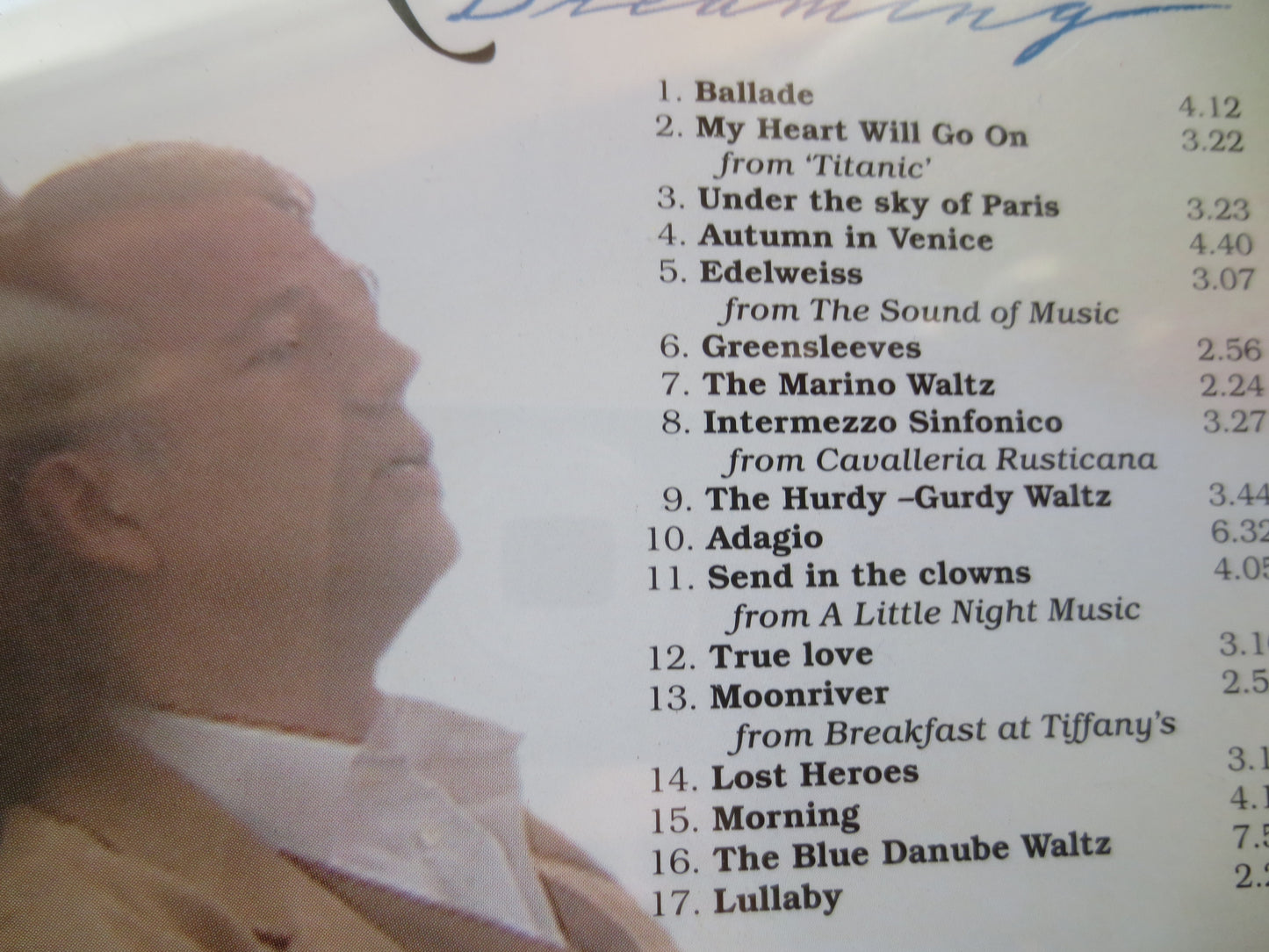 ANDRE RIEU, DREAMING, Andre Rieu Cd, Andre Rieu Album, Andre Rieu Songs, Andre Rieu Music, Jazz Music Cd, Cd, 2002 Compact Disc