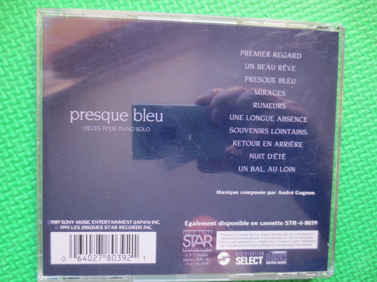 ANDRE GAGNON, PRESQUE Bleu, Classical Cd, Andre Gagnon Cd, Music Cd, Classical Albums, Andre Gagnon Album, 1993 Compact Discs