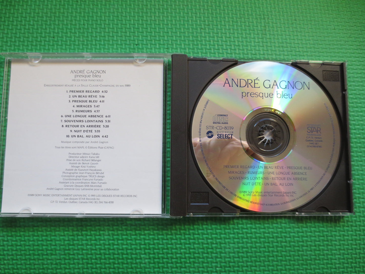 ANDRE GAGNON, PRESQUE Bleu, Classical Cd, Andre Gagnon Cd, Music Cd, Classical Albums, Andre Gagnon Album, 1993 Compact Discs