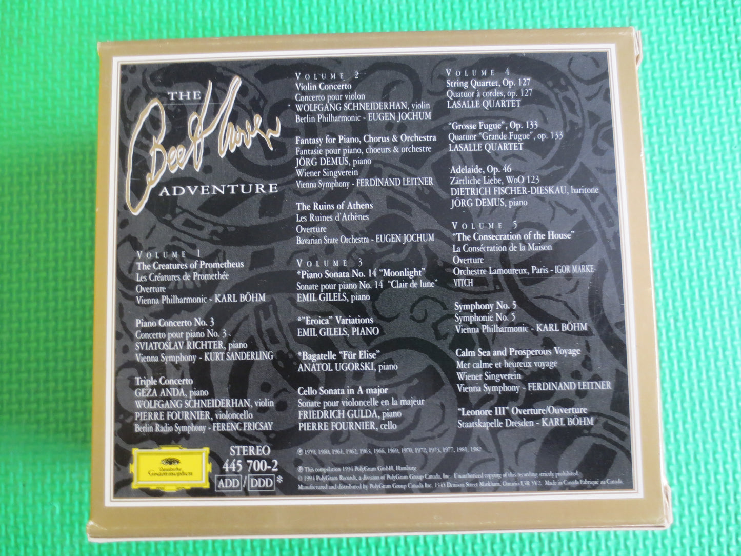 BEETHOVEN ADVENTURE, 5 DISCS, Classical Music Cd, Classical Piano Cd, Beethoven Cd, Beethoven Music Cd, Cds, 1994 Compact Disc