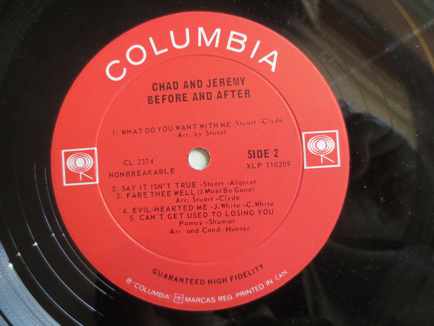 CHAD and JEREMY, BEFORE and After, Chad and Jeremy Lp, 60s Music Record, 60s Music Album, 60s Music Lp, Pop Music Record, Vinyl, 1965 Record