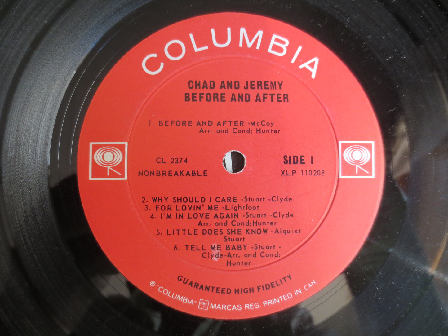 CHAD and JEREMY, BEFORE and After, Chad and Jeremy Lp, 60s Music Record, 60s Music Album, 60s Music Lp, Pop Music Record, Vinyl, 1965 Record