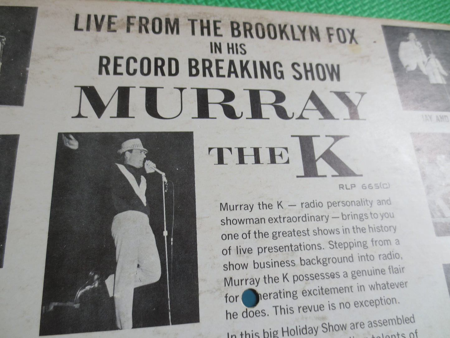 MURRAY the K, LIVE from the BROOKLYN Fox, Murray the K Record, Murray the K Album, Murray the K Lp, The Angels Record, Rock Lp, 1963 Records