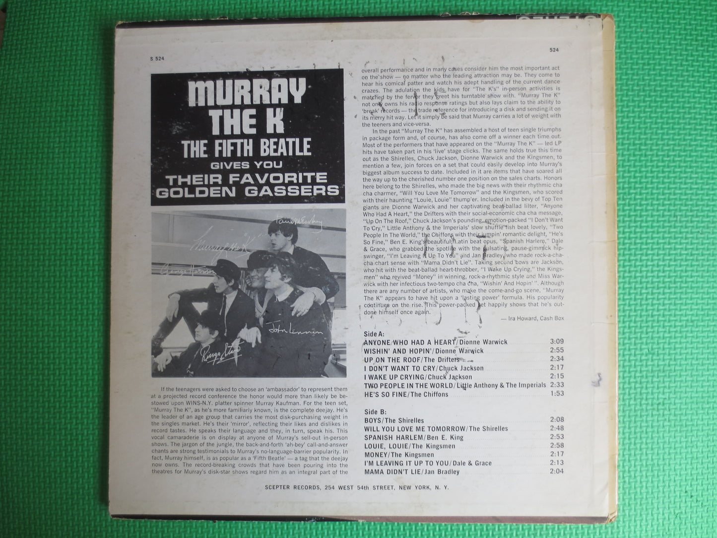 MURRAY the K, The FIFTH BEATLE, Murray the K Record, Murray the K Album, Murray the K Lp, Clark Jackson Album, Chiffons Record, 1964 Records