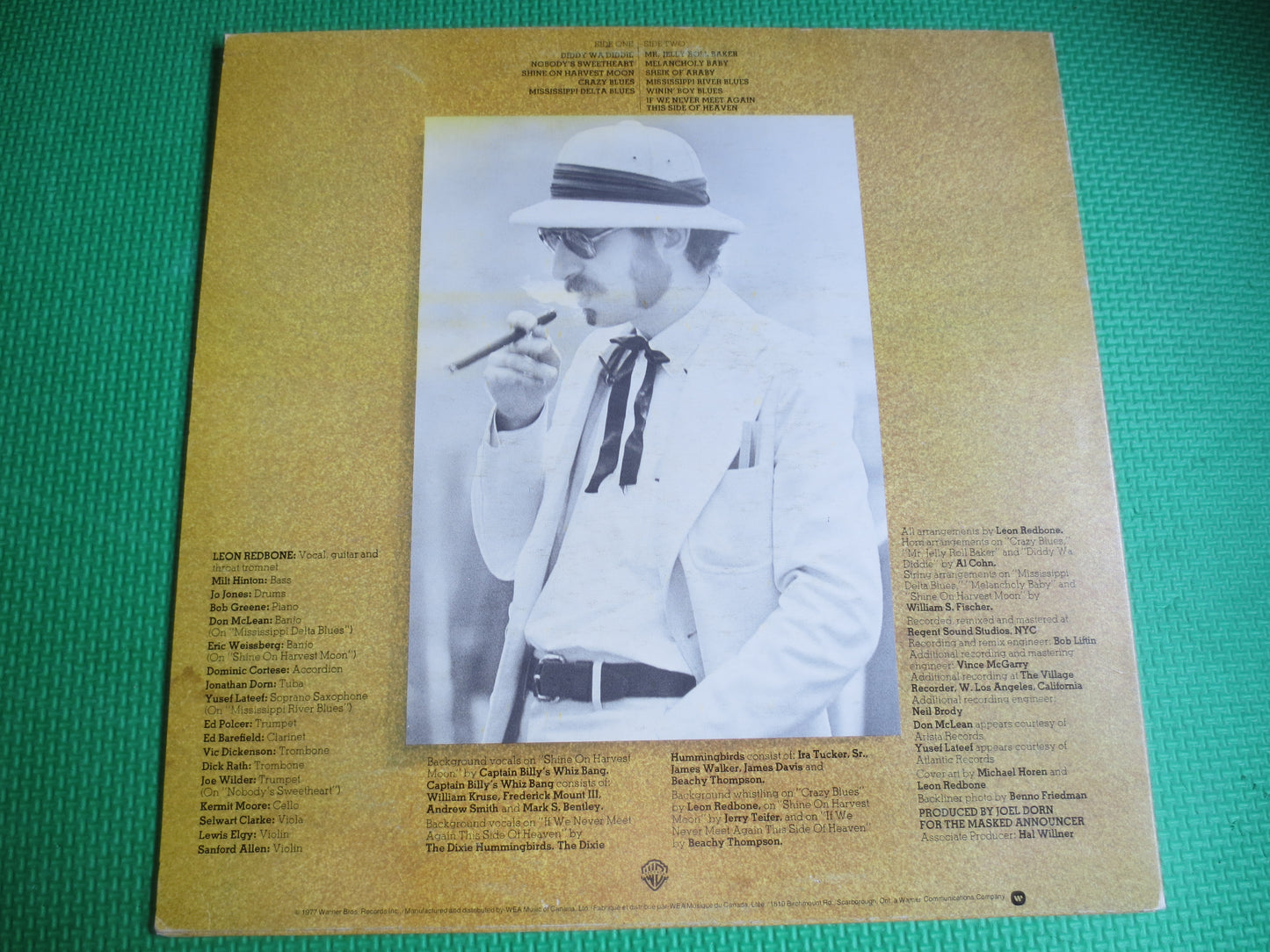 LEON REDBONE, DOUBLE Time, Leon Redbone Record, Leon Redbone Album, Leon Redbone Lp, Delta Blues Album, Delta Blues Record, 1977 Records