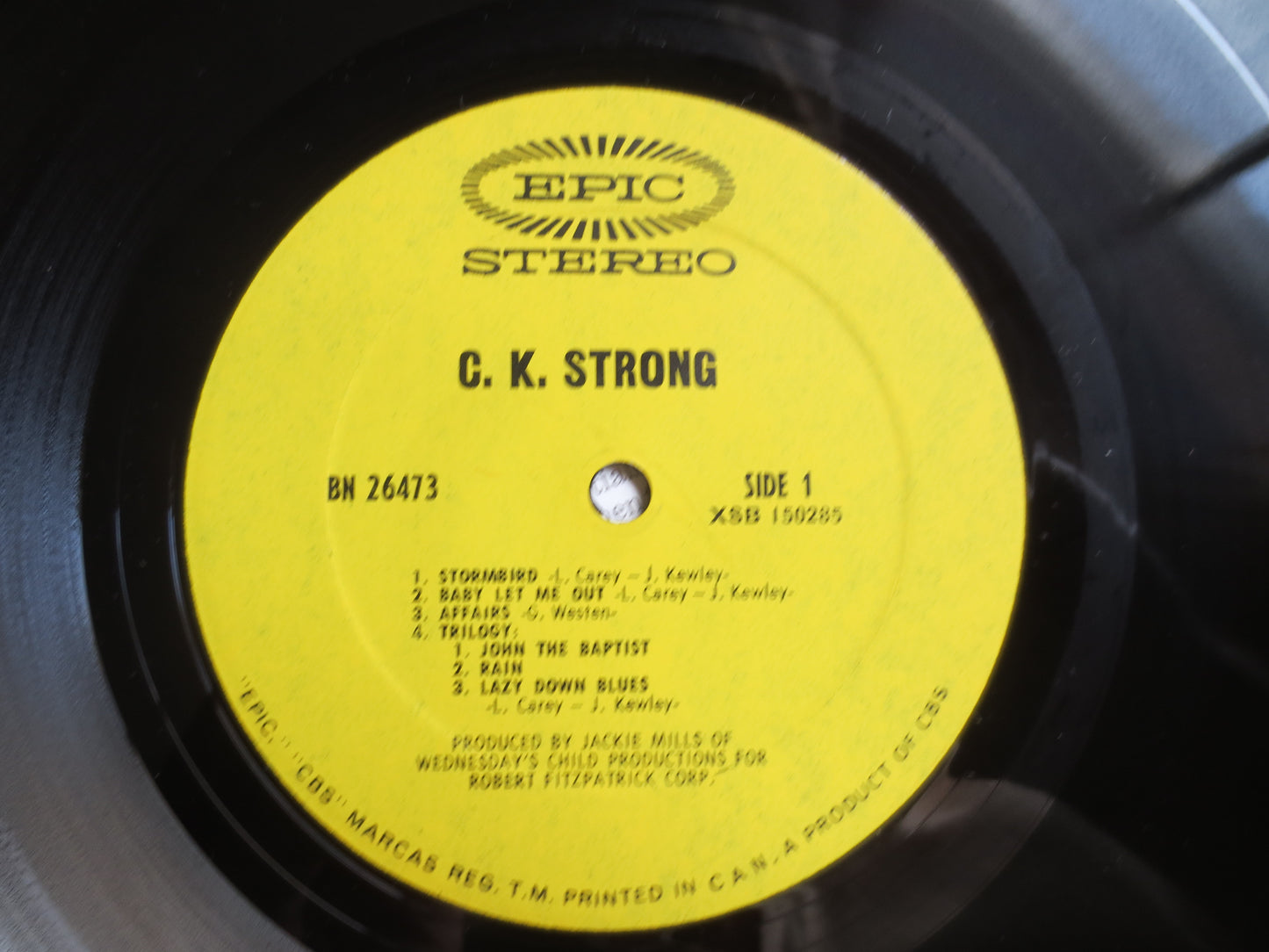 C K STRONG, PSYCHEDELIC Rock, BLUES Rock, C K Strong Record, C K Strong Album, C K Strong Lp, Psychedelic Records, Rock Albums, 1969 Records