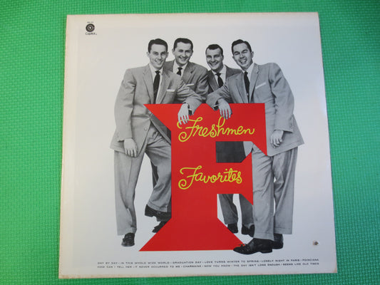 The FOUR FRESHMEN, FAVORITES, Freshmen Records, Freshmen Album, Freshmen Lp, Jazz Records, Jazz Albums, Vinyl, Vintage Records, 1956 Records