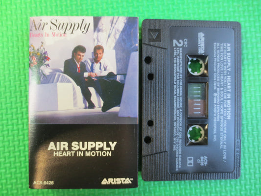 AIR SUPPLY, HEART in Motion, Air Supply Cassette, Air Supply Tape, Tape, Air Supply Album, Tape Cassette, Pop, Cassette Music, 1986 Tape