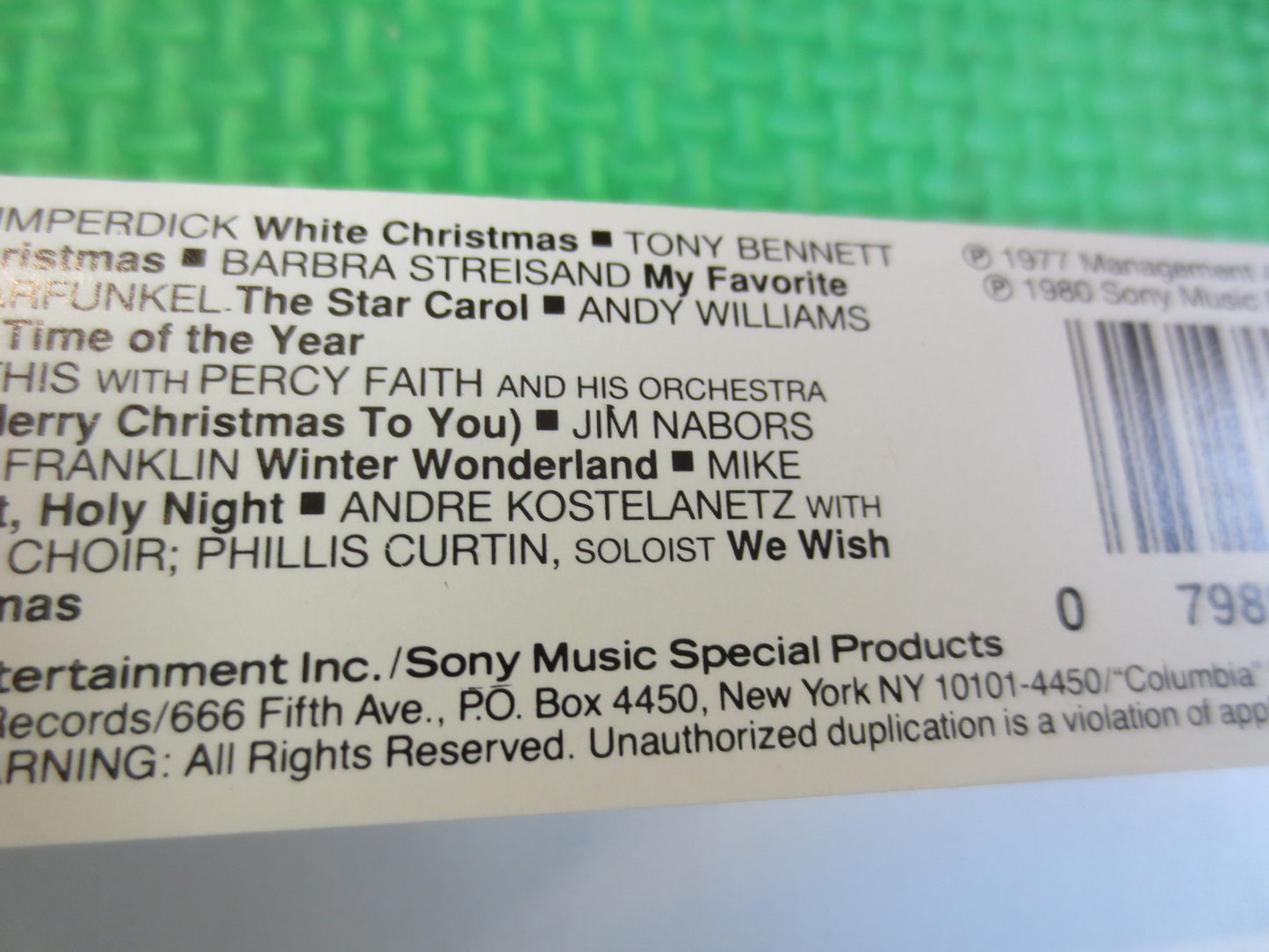 CHRISTMAS Tape, WHITE CHRISTMAS, White Christmas Tape, Christmas Album, Tony Bennett Tape, Tape Cassette, 1980 Cassettes