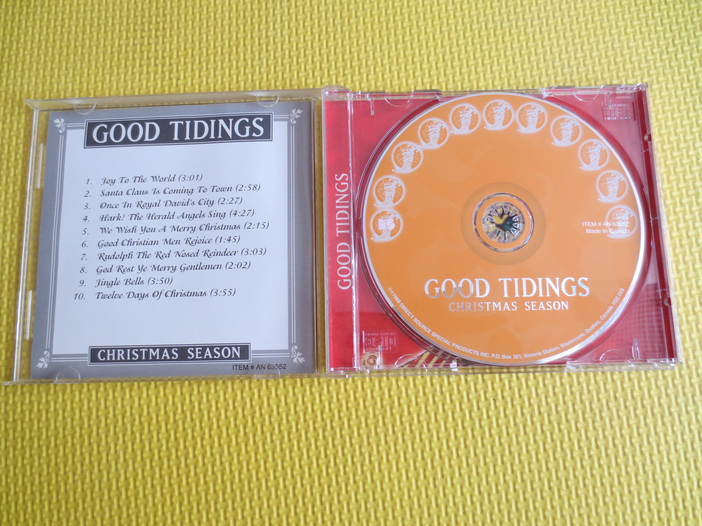 GOOD TIDINGS, CHRISTMAS Songs, Christmas Cd, Christmas Music Cd, Christmas Songs Cd, Christmas Carols Cd, Jingle Bells, 1999 Compact Discs