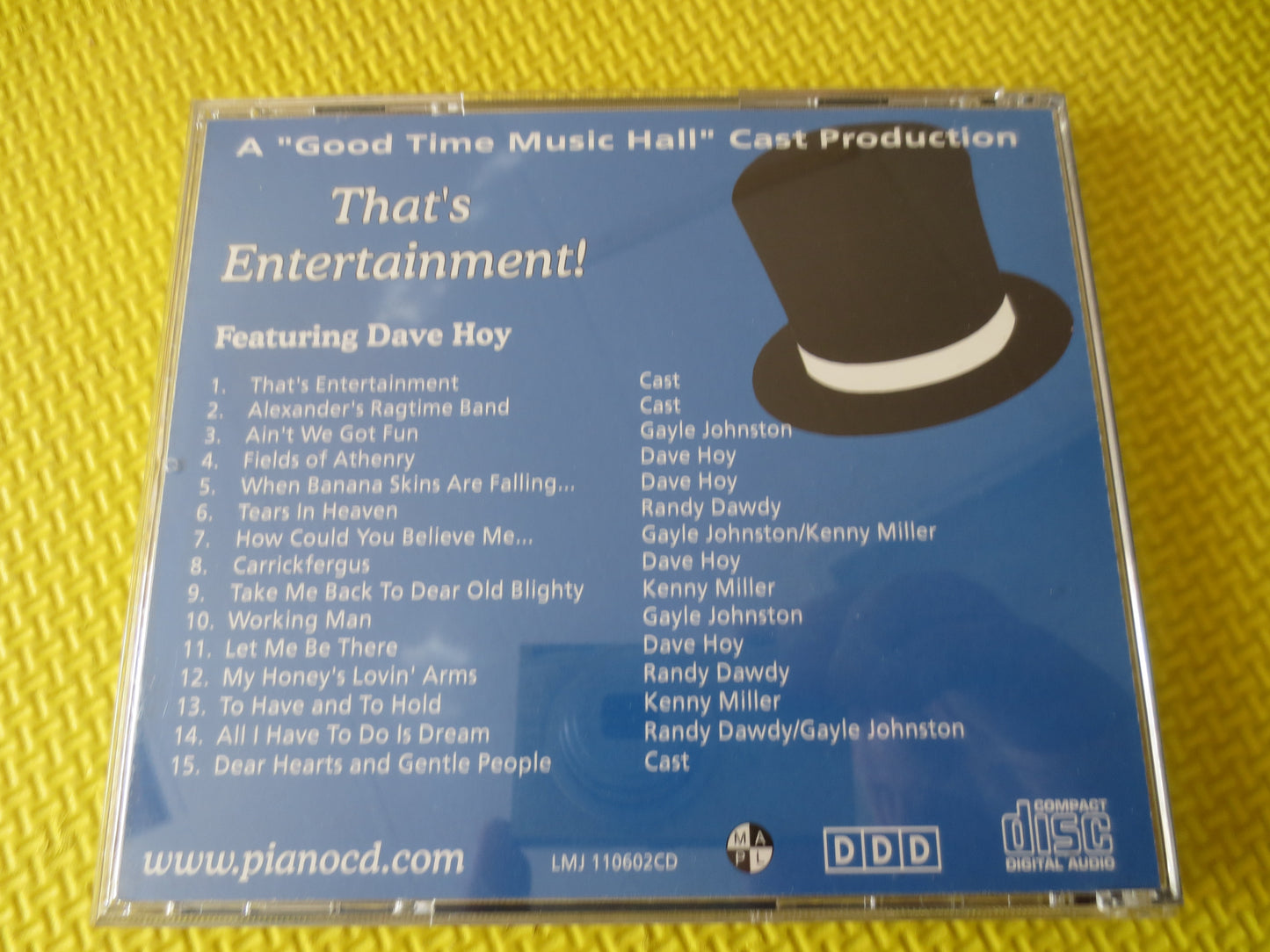 DAVE HOY, That's ENTERTAINMENT, Dave Hoy Cd,  Ragtime cd, Ragtime Music Cd, Dave Hoy Albums, Jazz Cd, Cds, Vintage Cd's, Piano Compact Discs