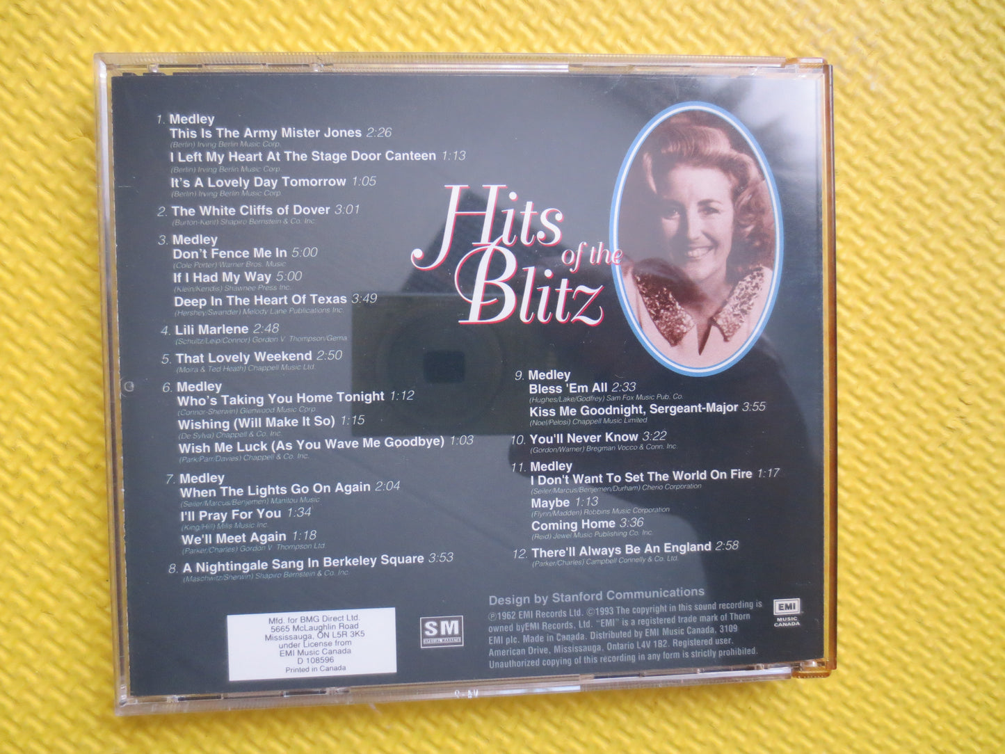 VERA LYNN, HITS of the Blitz, Vera Lynn Cd, Jazz Music Cd, Jazz Songs, Jazz Music, Jazz Cd, Jazz, Original Cd, 1993 Compact Disc